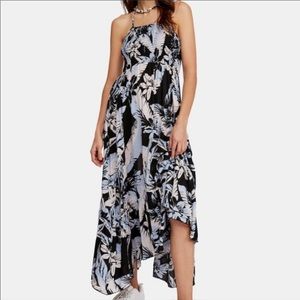 Free People Heat Wave Printed Maxi - Black